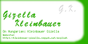 gizella kleinbauer business card